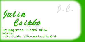julia csipko business card