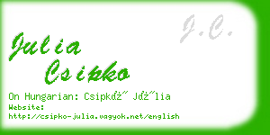 julia csipko business card